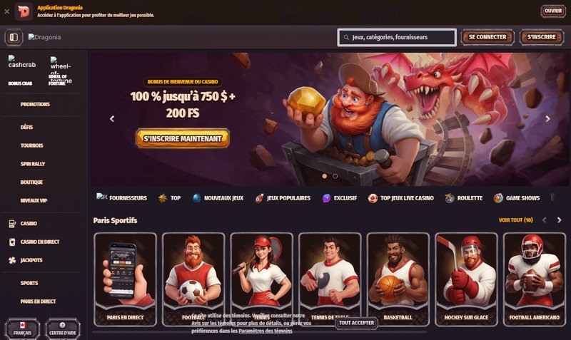 Dragonia casino login à France